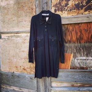 Sonia Rykiel black tunic dress with pockets
